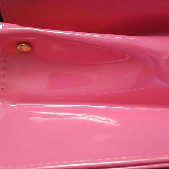 Vintage Pink Patten Metal Handle Purse - Picture 14 of 16